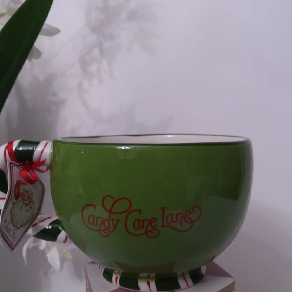 Blue Sky Festive Green Snowman Mug, NWT